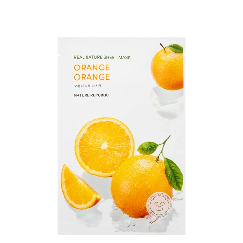 Nature Republic – Real Nature Orange Sheet Mask – Tuchmaske mit Orange – 1Stk/23ml