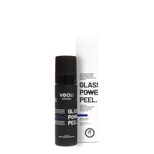 Veoli Botanica - Glass Skin Power Peel - Feuchtigkeitsspendendes und aufhellendes Gel-Peeling für das Gesicht - 30 ml