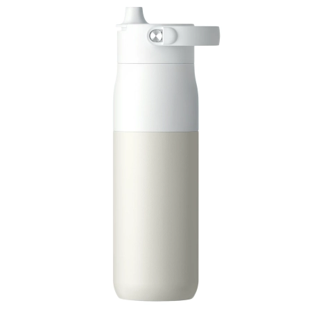 LARQ - Bottle PureVis 2 - Intelligente, selbstreinigende Wasserfilterflasche, UV-C-Licht – Granite White – 680 ml