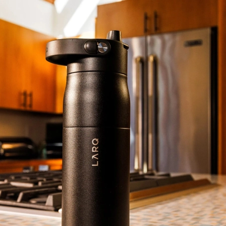 LARQ - Bottle Swig Top - Thermoflasche mit Strohhalm - Obsidian Black - 1L