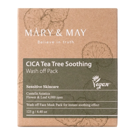 Mary&May - CICA Tea Tree Soothing Wash off Pack - Tonerdemaske - 125g