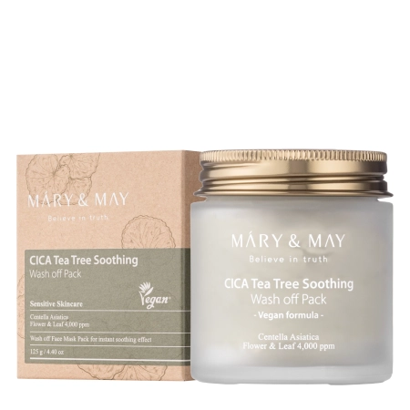 Mary&May - CICA Tea Tree Soothing Wash off Pack - Tonerdemaske - 125g