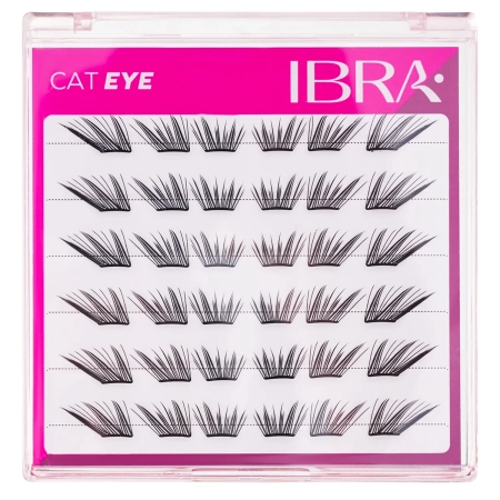 Ibra Makeup - Selbstklebende Wimpernbüschel - Cat Eye - 3 mm