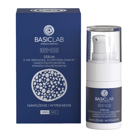 BasicLab - Esteticus - Feuchtigkeitsversorgung und Auffüllung - Serum mit 10% Trehalose, 5% Peptid und Hyaluronsäure - 15ml 