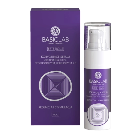 BasicLab - Reduktion und Stimulation - Korrigierendes Serum mit Retinal 0,07%, Phytosphingosin und Carnosin 2,0 - 30ml