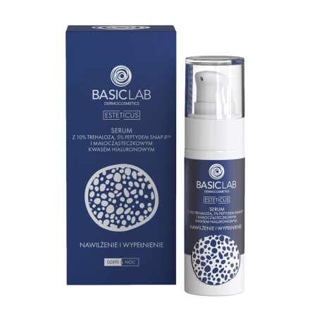 BasicLab - Esteticus - Feuchtigkeit und Füllung - Serum mit 10% Trehalose, 5% Peptid und Hyaluronsäure - 30ml 