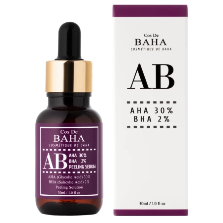 Cos De BAHA - AHA 30% BHA 2% Peeling Serum (AB) – Peeling-Serum fürs Gesicht mit AHA 30% und BHA 2% - 30ml