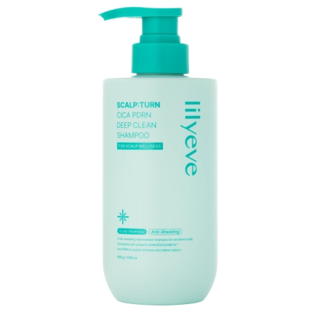 lilyeve – Scalp:Turn Cica PDRN Deep Clean Shampoo – Beruhigendes und reinigendes Shampoo für Haare und Kopfhaut – 500 g