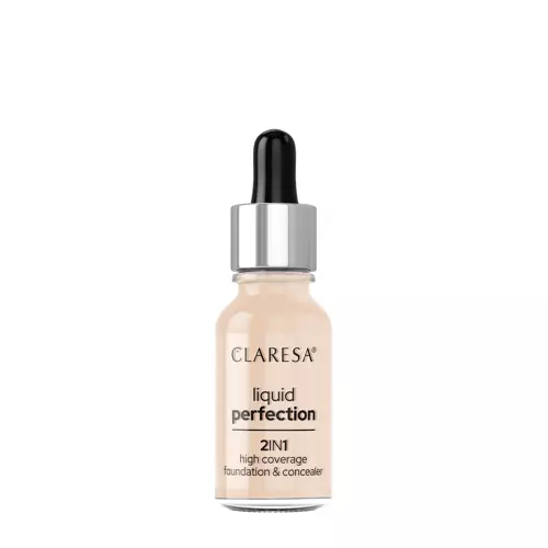 Claresa - Liquid Perfection - 2-in-1 Abdeckstift und Foundation - 102 Warm Medium - 18g
