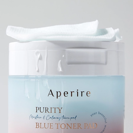 Aperire - Purity Blue Toner Pad - Feuchtigkeitsspendende und beruhigende Gesichtspads - 70 Stk./140 ml