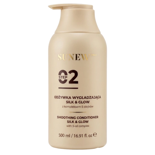 SunewMed+ - Silk&Glow Smoothing Conditioner - Glättende Haarspülung mit einem Komplex aus 5 Ölen - 500 ml