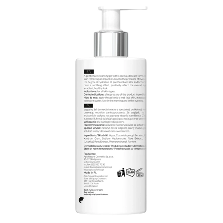 Apis - Moisturizing Face Cleansing Gel with Hyaluronic Acid - Feuchtigkeitsspendendes Gesichtsgel mit Hyaluronsäure - 300ml 