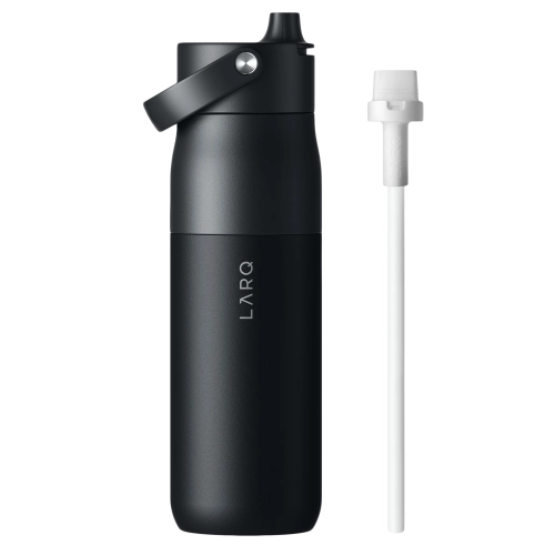 LARQ - Bottle Swig Top - Thermoflasche mit Strohhalm - Obsidian Black - 680ml