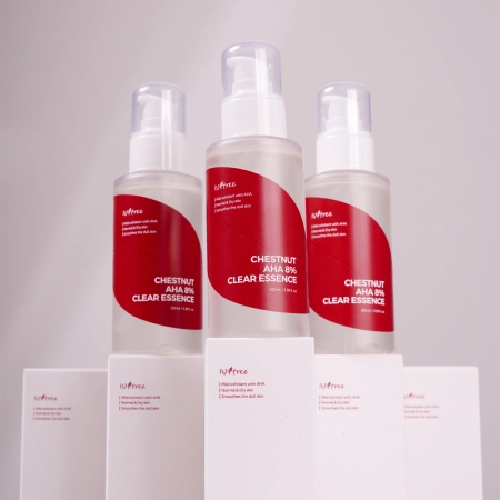 Isntree - Chestnut AHA 8% Clear Essence - Gesichtsessenz mit Milch- und Glykolsäure - 100ml