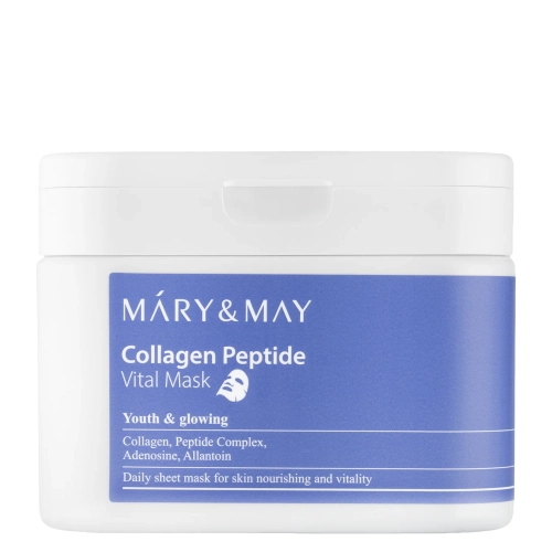 Mary&May - Collagen Peptide Vital Mask - Straffende Gesichtsmaske im Set - 30 Stück