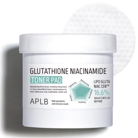 APLB - Glutathione Niacinamide Toner Pad - Aufhellende Gesichtspads - 60pcs/100ml