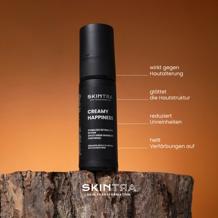 SkinTra - Creamy Happiness - Emulsion mit Retinal 0,1% in Cyclodextrinen - 30ml