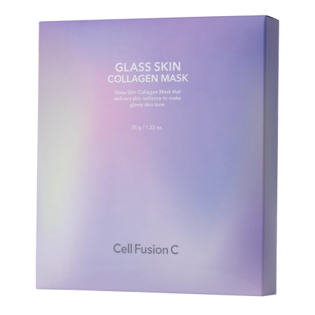 Cell Fusion C – Glass Skin Collagen Masks – Set Glättender Hydrogel-Masken mit Glass Skin-Effekt – 5x35g