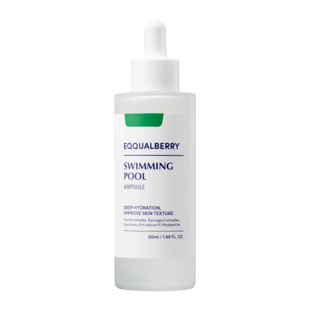 EQQUALBERRY - Swimming Pool Ampoule - Feuchtigkeitsspendende und lindernde Ampulle für das Gesicht - 50ml