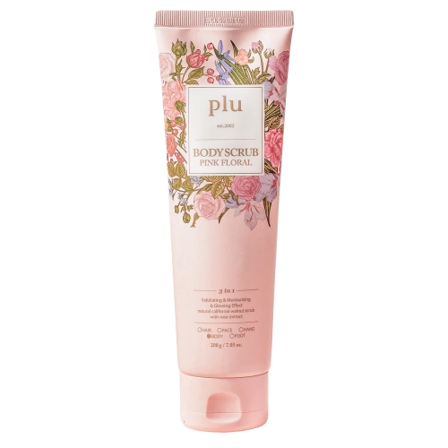 plu - Body Scrub - Körperpeeling - Pink Floral - 200g