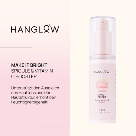 HanGlow - Make It Bright - Spicule & Vitamin C Booster - Aufhellendes Serum mit Mikronadeln und Vitamin C - 30 ml
