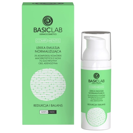BasicLab - Lichtnormalisierende Emulsion 3% Noni-Stammzellenkomplex, 1% Glycyrrhizin, CBD und Adenosin - 50ml