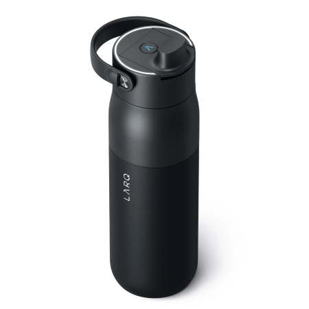 LARQ - Bottle PureVis 2 - Intelligente, selbstreinigende Wasserfilterflasche, UV-C-Licht – Obsidian Black – 680 ml