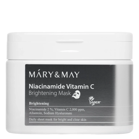 Mary&May - Niacinamide Vitamin C Brightening Mask - Set mit aufhellenden Gesichtsmasken - 30Stk.