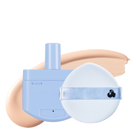 Unleashia - Babe Skin Baby Blue Cushion - Nachfüllung + Schwamm - Foundation in einem Kissen - 21N Fluffy - 15g 