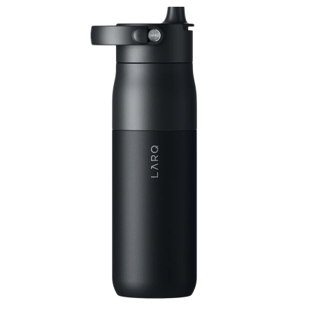 LARQ - Bottle PureVis 2 - Intelligente, selbstreinigende Wasserfilterflasche, UV-C-Licht – Obsidian Black – 680 ml