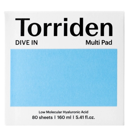 Torriden - Dive-In - Low Molecule Hyaluronic Acid Multi Pad - Feuchtigkeitsspendende Gesichtspads - 80pcs