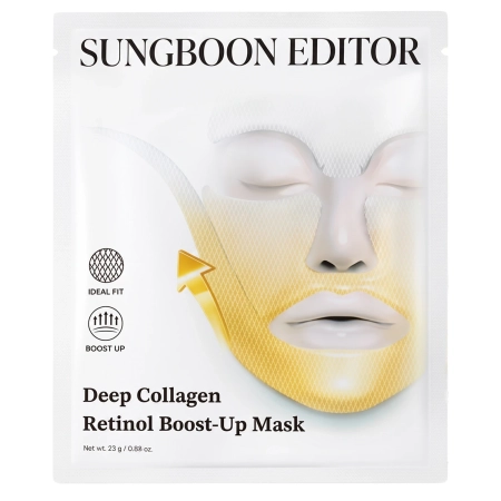 Sungboon Editor - Deep Collagen Retinol Boost Up Mask Set - Set mit straffenden Gesichtsmasken mit Kollagen und Retinol - 4 Stück/25 g
