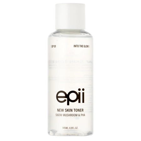 Epii - New Skin Toner Snow Mushroom & PHA - Feuchtigkeitsspendendes und peelendes Gesichtswasser - 145 ml
