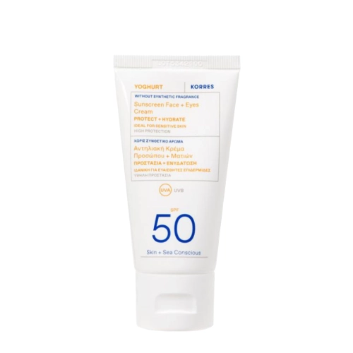 Korres - Yoghurt Sunscreen Face & Eyes Cream SPF 50 - Gel-Creme fürs Gesicht mit Lichtschutzfaktor - 50ml