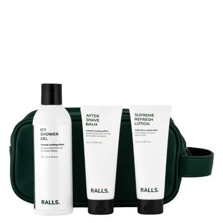 Ralls - „TRAVEL SET“ - Set mit Kosmetiktasche - 70 ml + 70 ml + 200 ml