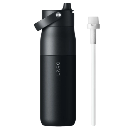 LARQ - Bottle Swig Top - Thermoflasche mit Strohhalm - Obsidian Black - 680ml