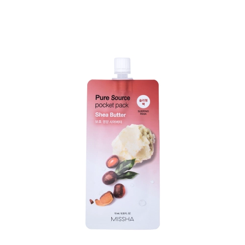 Missha - Pure Source Pocket Pack - Shea Butter - Feuchtigkeitsspendende und nährende Gesichtsmaske - 10ml