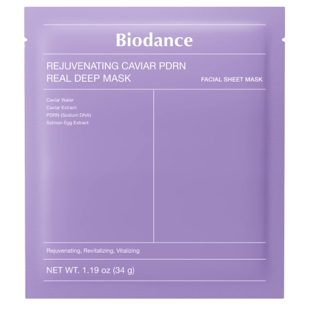 Biodance - Rejuvenating Caviar PDRN Real Deep Mask - Kollagen-Tuchmaske mit PDRN - 1 Stk./34g