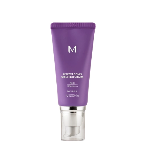 Missha - M Perfect Cover Serum BB Cream SPF50+/PA++++ - Abdeckende BB-Serum-Creme - No.21 Light Beige - 50 ml