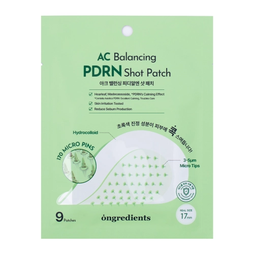 AC Balancing PDRN Shot Patch - Lindernde Mikronadel-Pflaster gegen Hautunreinheiten - 9 Stk.