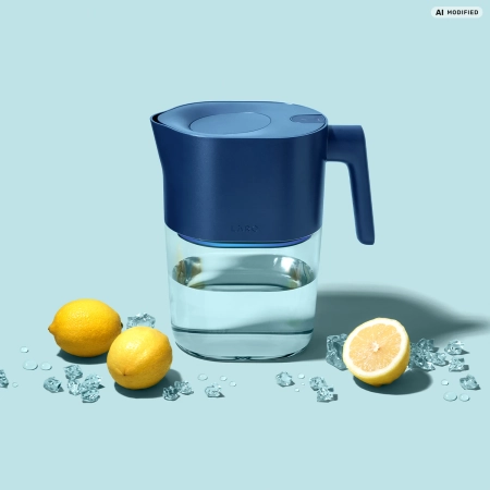 LARQ - Pitcher PureVis - Intelligente, selbstreinigende Filterkanne - Monaco Blau - 1,9L