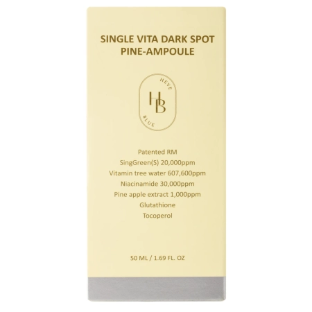 HEVEBLUE - Single Vita Dark Spot Pine-Ampoule - Ampulle zur Reduzierung von Hautverfärbungen - 50 ml