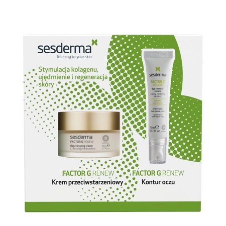 sesderma - Factor G Set - Regenerierendes und Straffendes Pflegeset - Creme + Augencreme - 50ml+15ml