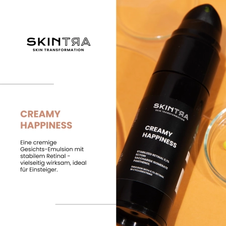 SkinTra - Creamy Happiness - Emulsion mit Retinal 0,1% in Cyclodextrinen - 30ml