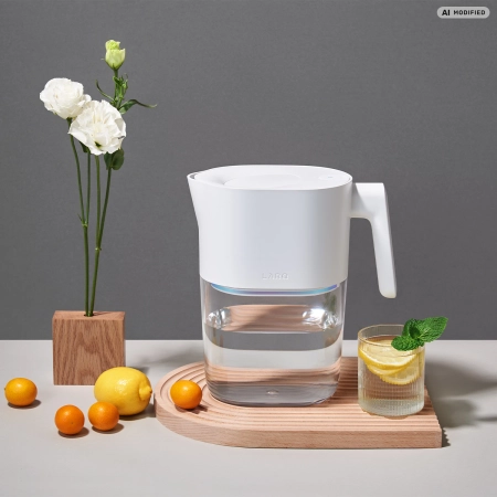  LARQ - Pitcher PureVis - Intelligente, selbstreinigende Filterkanne - Pure White - 1,9 l