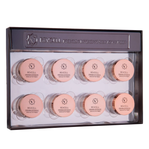 REVCELL – Premium Intensive Skin Activ Fiber Set – Straffendes und feuchtigkeitsspendendes Gesichtsfaden-Set – Fäden – 8 Stk