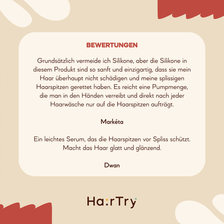 HairTry - Silky Shield - Schützendes Glättungsserum für die Haarspitzen - 50ml