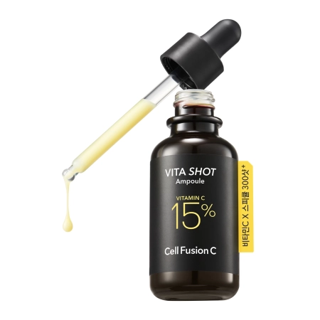 Cell Fusion C - Toning C Vita Shot Ampoule – Aufhellendes Serum mit 15% Vitamin C und Mikro-Nadeln – 20g