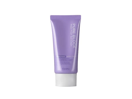 A'pieu - Pure Block Natural Waterproof Sun Cream SPF50/PA+++ - Wasserfeste Sonnenschutzcreme - 50ml