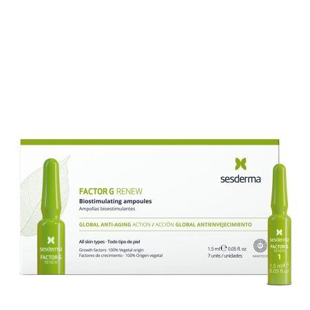 sesderma - Factor G Biostimulierende Ampullen - Biostimulierende Ampullen für das Gesicht - 7x1,5ml